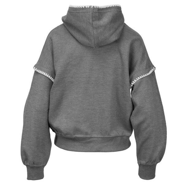 SWEATSHIRT HOOD UTAH STATE CROCHET EDGE MV SPORT